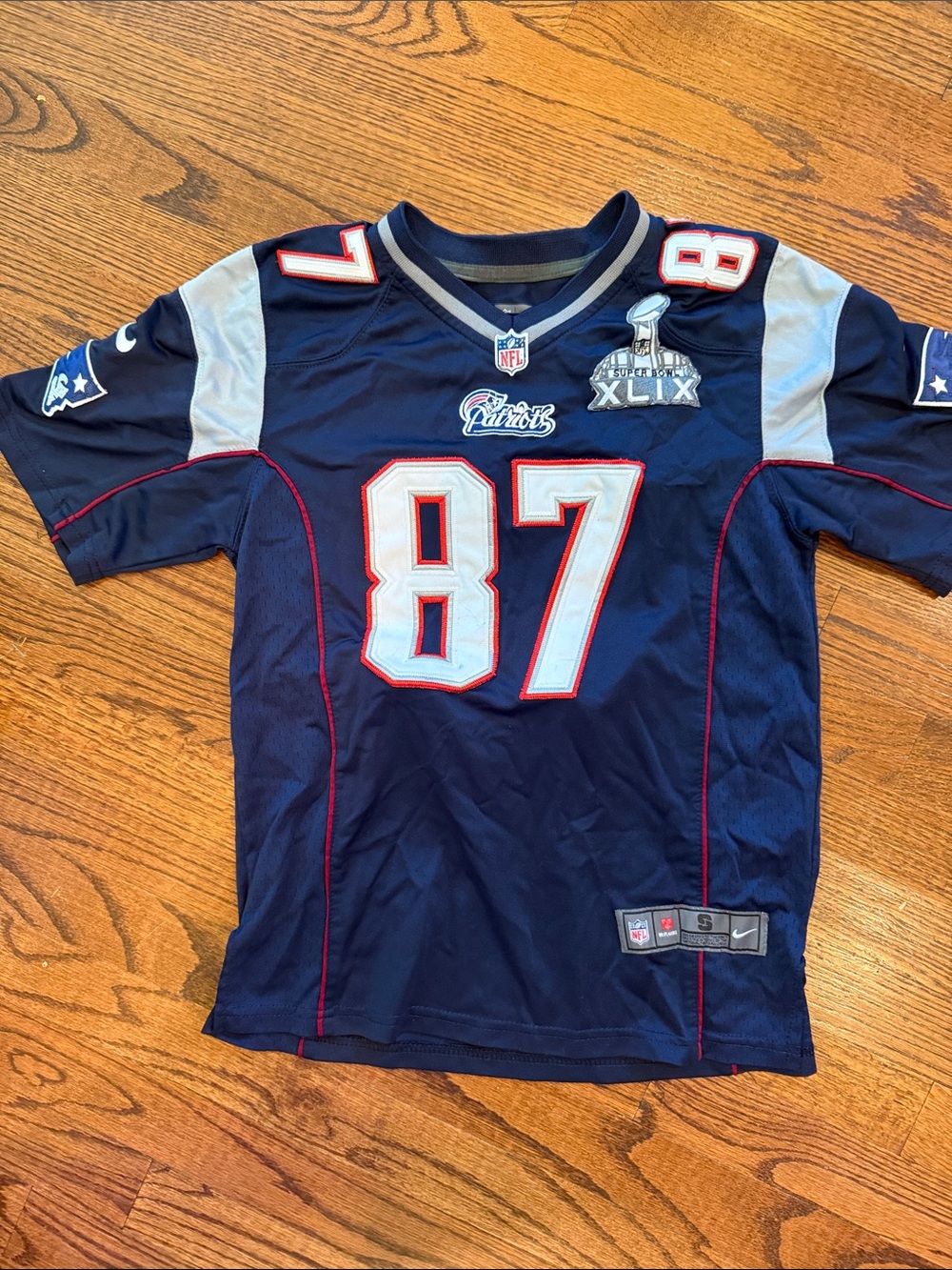 Nike Kids Navy New England Patriots #87 Jersey